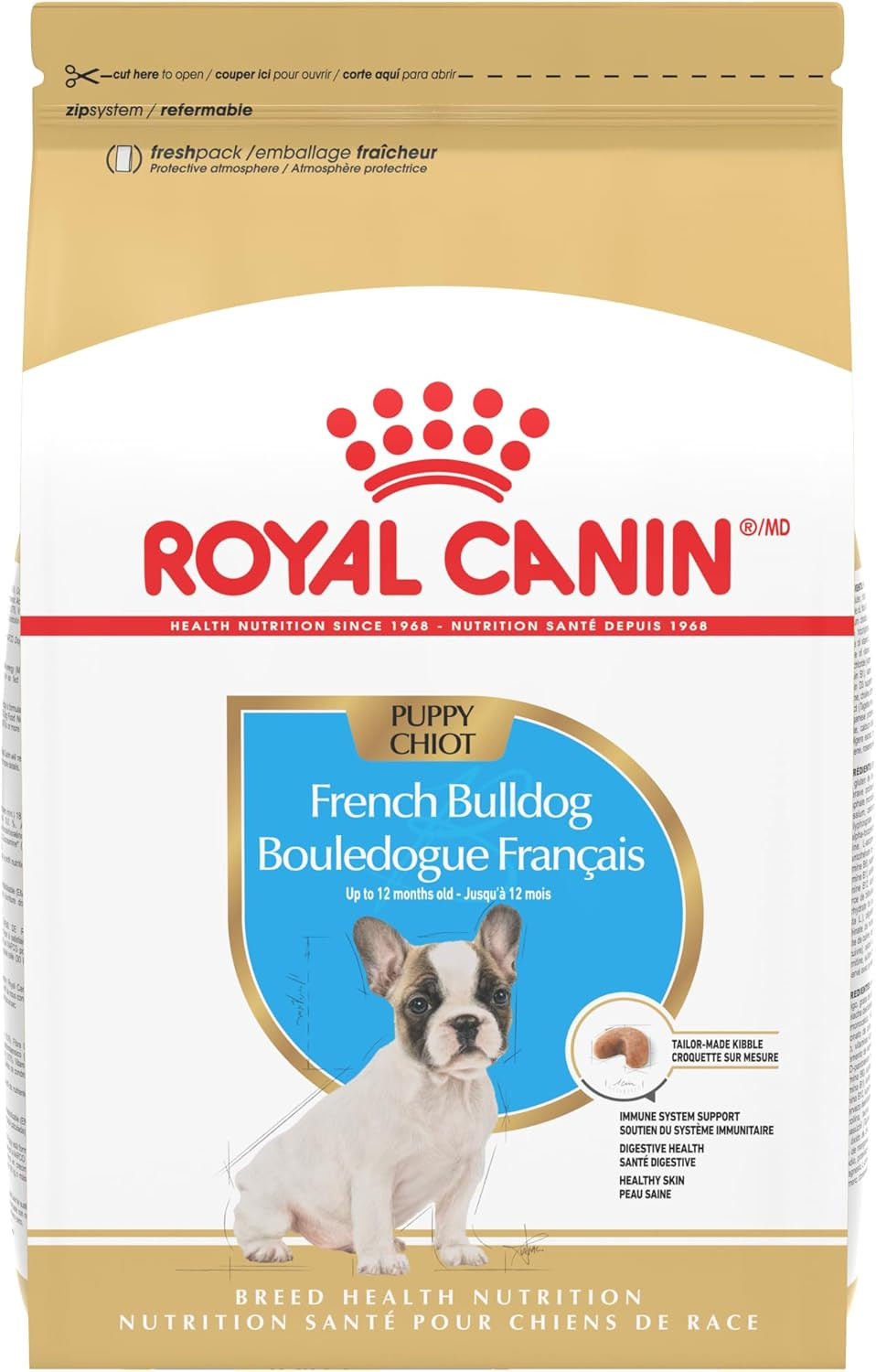 Breed Health Nutrition French Bulldog Puppy Dry Dog Food, 3 Lb Bag