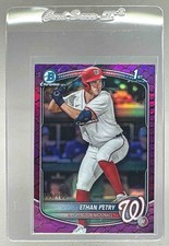 Ethan Petry 2025 Bowman Chrome #BDC-151 Fuchsia Reptilian Refractor 1st RC /199