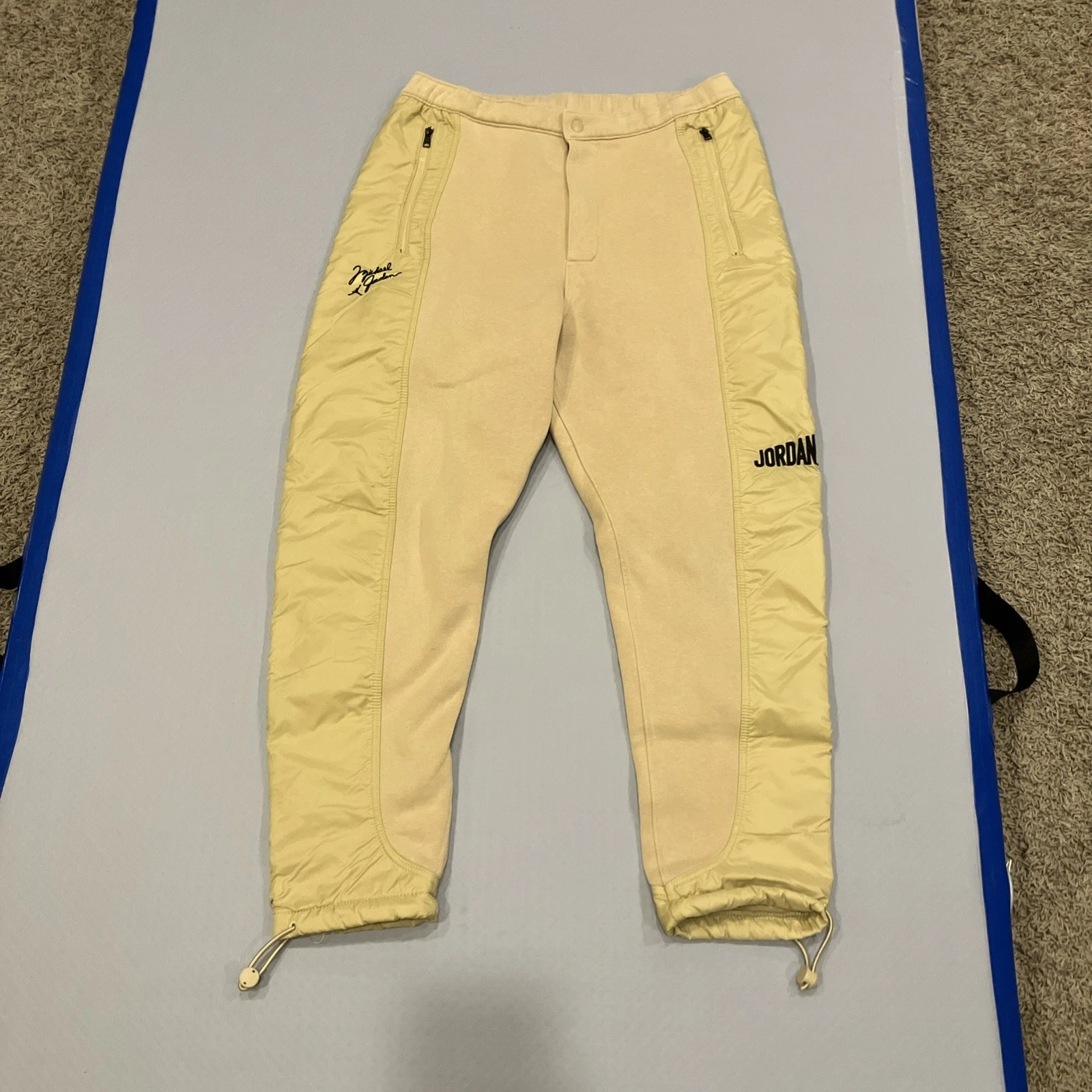 Nike Air Jordan Flight MVP Fleece Joggers Men’s Large Desert Beige Sweatpants