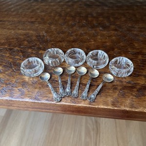 5 Salt Servers With Sterling Salt Spoons