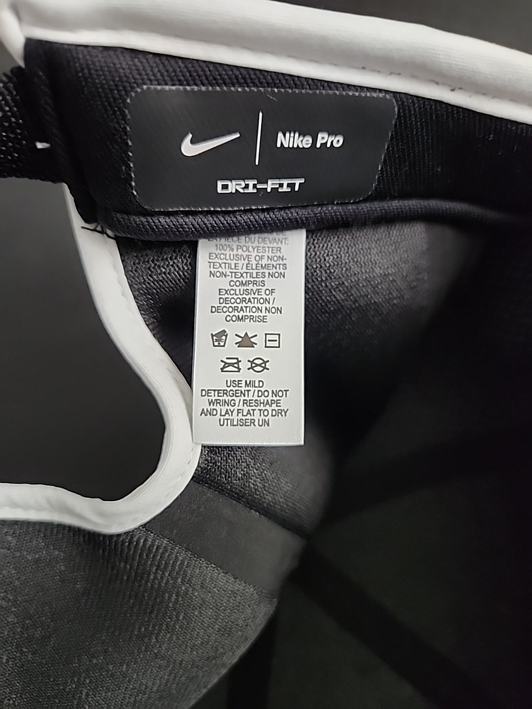 Nike Pro Dri Fit Pro Adult Unisex Trail Running Cap Adjustable Hat Black w White image 6