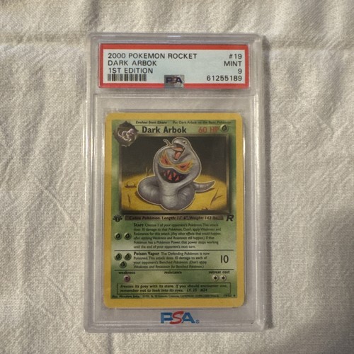 Dark Arbok (1st Edition) graded PSA 9 for sale on eBay