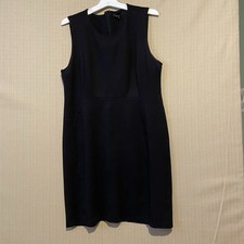 Quince XL Ultra Stretch Ponte Sleeveless Black Shift Dress Classic LBD