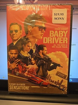 BABY DRIVER DVD ANSEL ELGORT KEVIN SPACEY LILY JAMES EDGAR WRIGHT NEW  SEALED