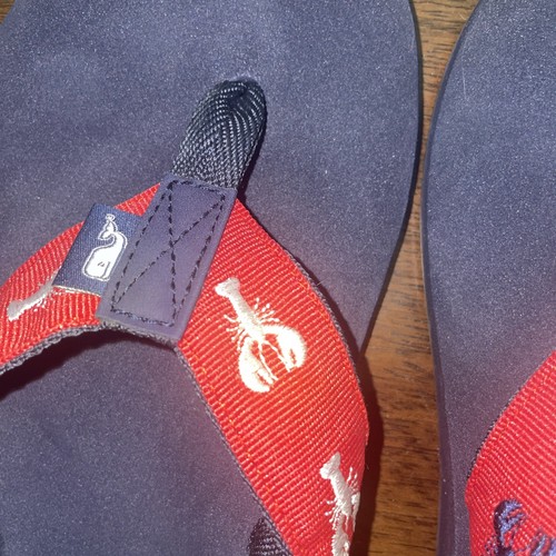Vineyard Vines lobster classic foam flip flops Men’s Size 9 - Picture 4 of 6