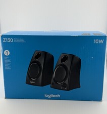 -LOGITECH- Z130 PC Speakers Full Stereo Sound Strong Bass Black   NeverUsed  NICE
