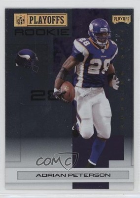 2007 Playoff NFL Playoffs Gold Metalized /149 Adrian Peterson #101 Rookie RC 1j2