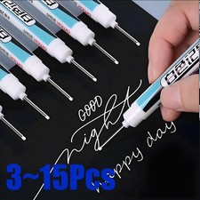 White Permanent Paint Marker Pen 0.7mm for Wood Rock Glass Plastic Metal...