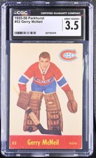1955-56 Parkhurst #52 Gerry McNeil Montreal Canadiens - CGC 3.5 VG+ 