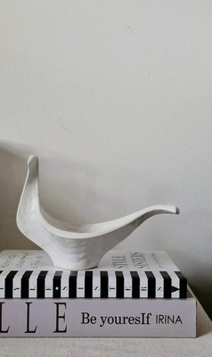 Jonathan Adler Menagerie Vogel Figur weiß Keramik Dekor sehr sammelwürdig