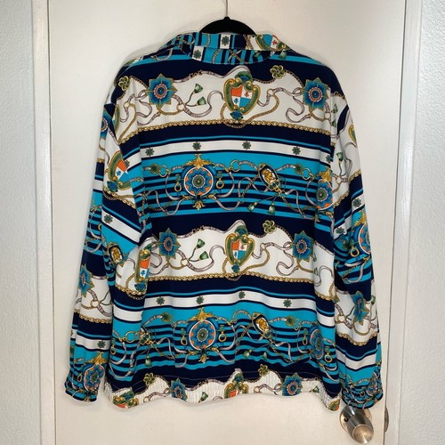 Alfred Dunner nautical vintage 90s windbreaker zip coastal grandmacore cabin 16 - Picture 2 of 10