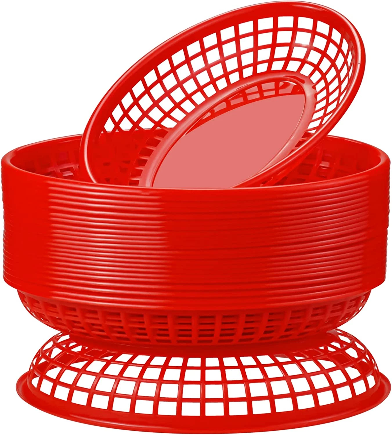 24 Pack Fast Food Baskets, Plastic Fast Food Restaurant Baskets, Bread Fry Baske