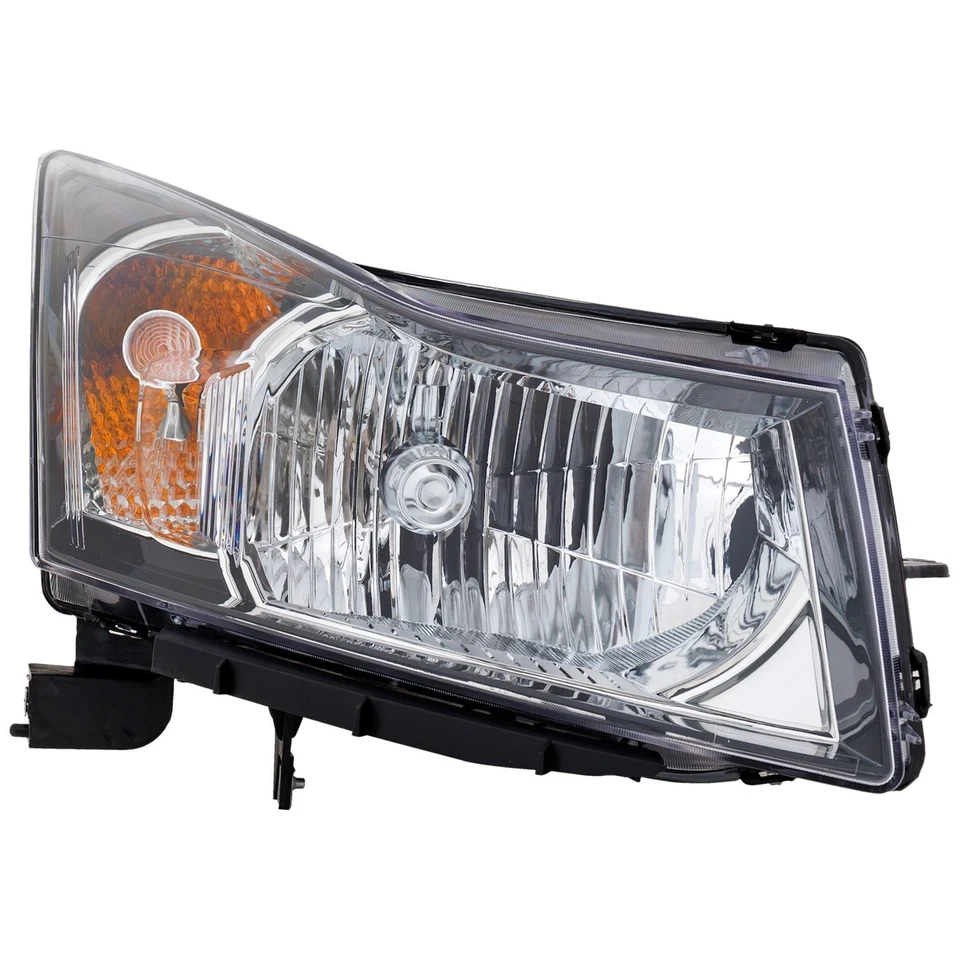 For 2011 2012 Chevrolet Cruze Halogen Headlight W/Bulb Chrome Pair Left+Right Foto 2 de 4