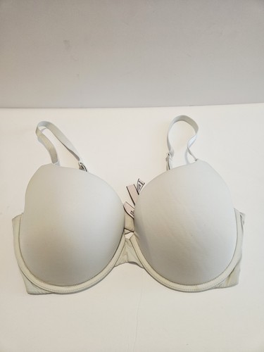 Victorias Secret Body Lined Demi Bra 36DD White Adjustable Straps T-Shirt - Picture 4 of 11