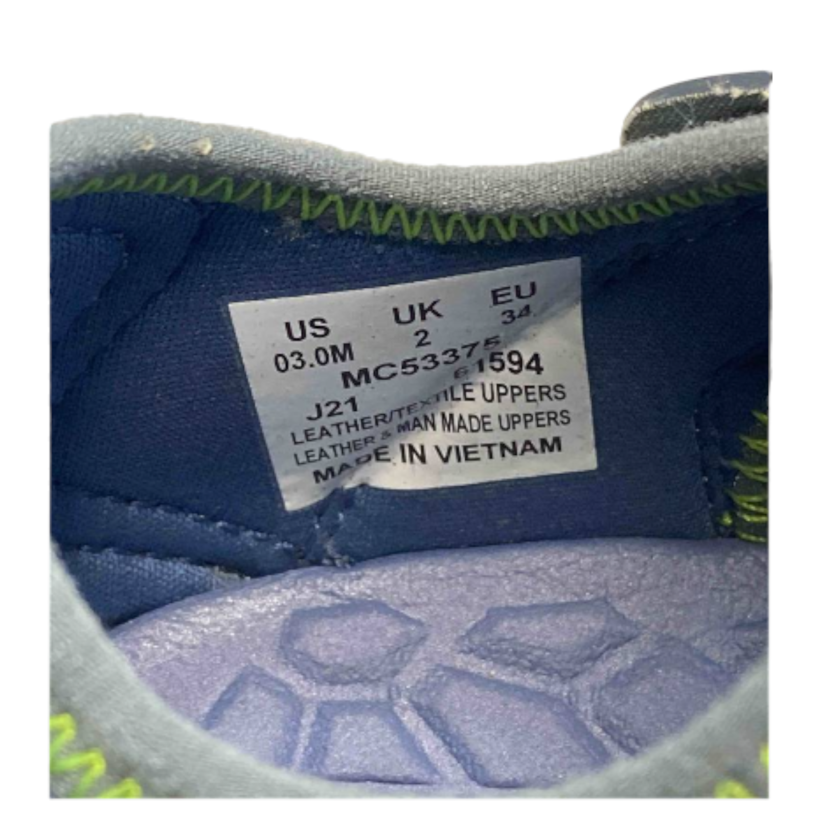 Merrell Kids Hydro H2O sandali da escursionista blu lime taglia 3 bambini grandi