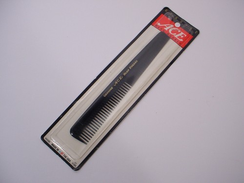 Vintage Ace Hard Rubber Black Barber Comb 61886 NIP