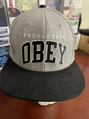 Grey Obey Hat Obey Hat Adjustable One Size Fits All Gray Cap