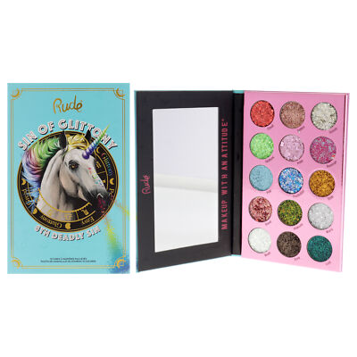 Sin of Glittony Glitter Palette by Rude Cosmetics for Women - 0.63 oz Eye Shadow