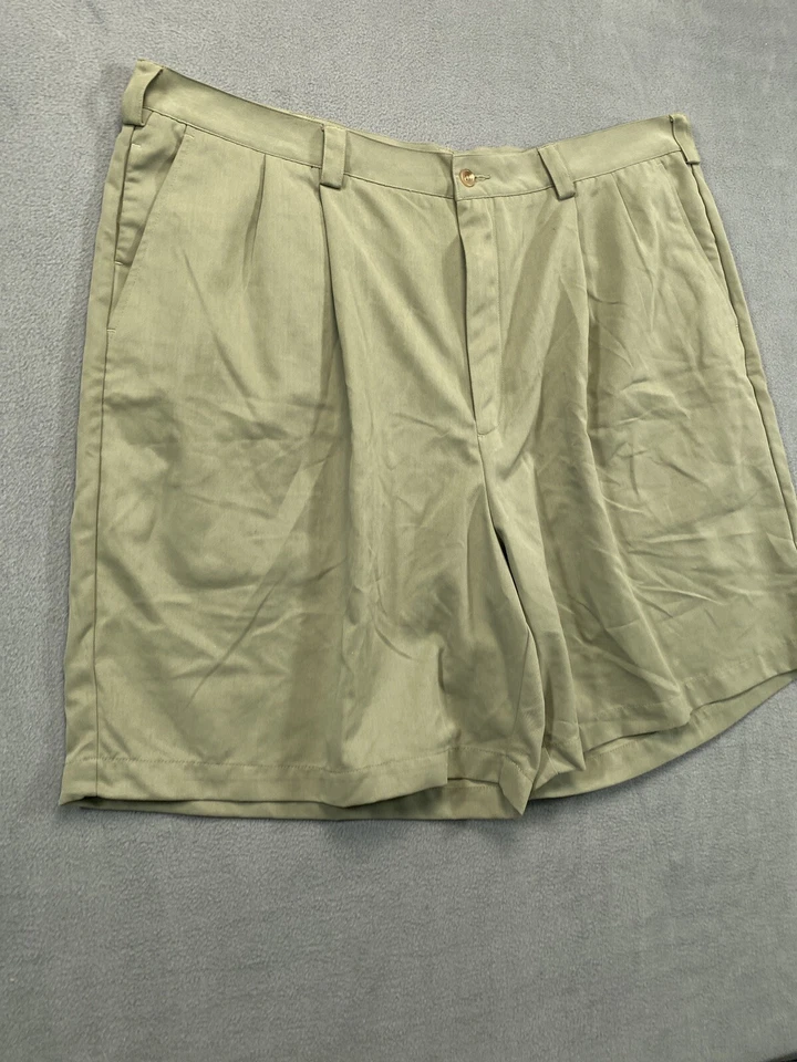 Shorts Brandini Masculino 42 Chino Longo Verde Cáqui 100 Poliéster - Imagem 2 de 4