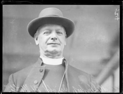 Archbishop of Sydney Dr John Wright wearing a hat, NSW, ca. 1921 Old Photo