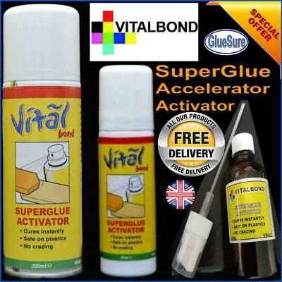 Vitalbond CA Super Glue accelerator Activator Helps Speed up faster cure times