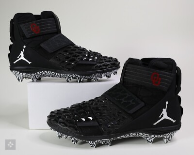 Nike Jordan Force Savage Elite 2 Oklahoma OU PE Football Cleats Men's Size 15