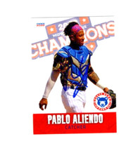 Pablo Aliendo 2022 South Bend Cubs MWL Champions autograph signed card