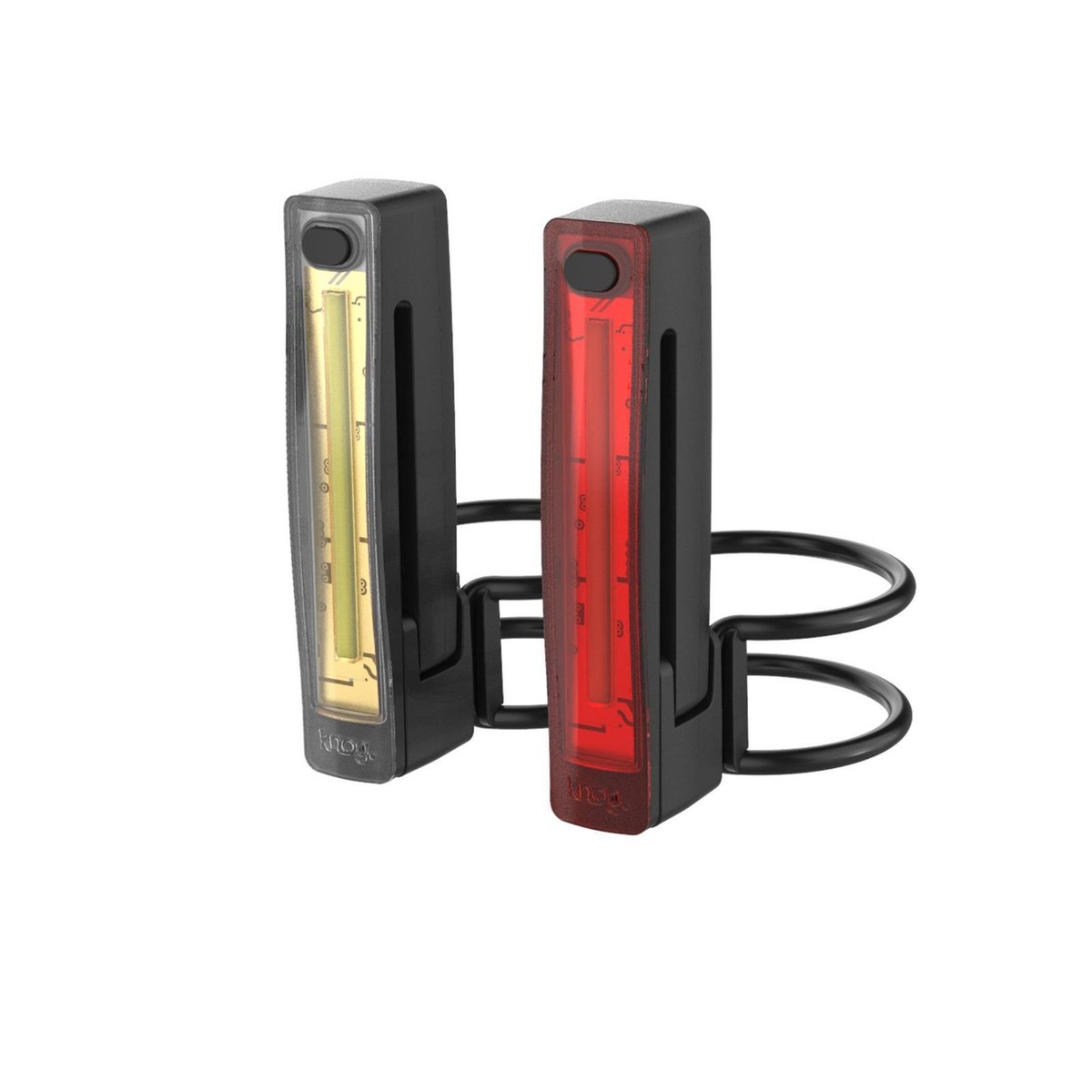 Knog+ Rechargeable Twinpack Bicycle Light Set Black UK