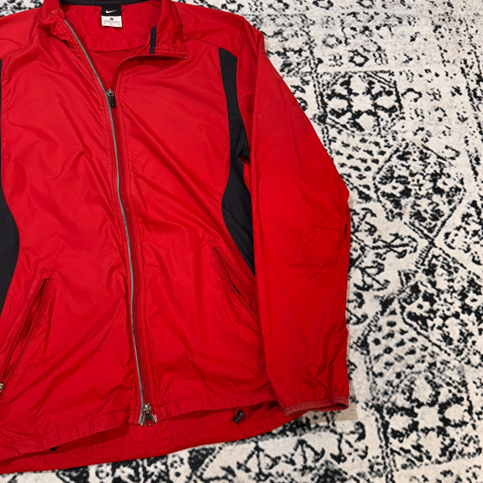 GUCCI Giacca a vento vintage Nike unisex rosso nero nylon taglia M Y2k anni 90 outdoor re