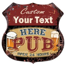 BP-0747 ANY NAME'S Custom Personalized Pub Drink Bar Metal Sign Decor Gift idea
