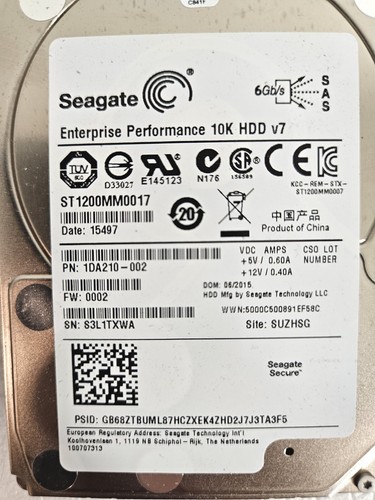 1.2TB Seagate Enterprise Performance 10K HDD v7 | SAS | ST1200MM0017 - Afbeelding 2 van 2