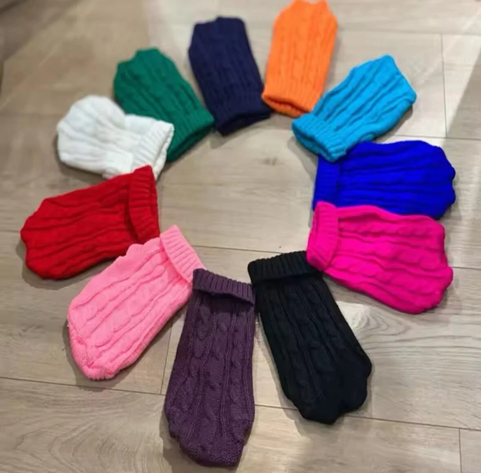 Dog Wool Knitted Sweater For Winter Pet Wool Jumper Pet Clothes Puppy Outfit - Image 4 of 4