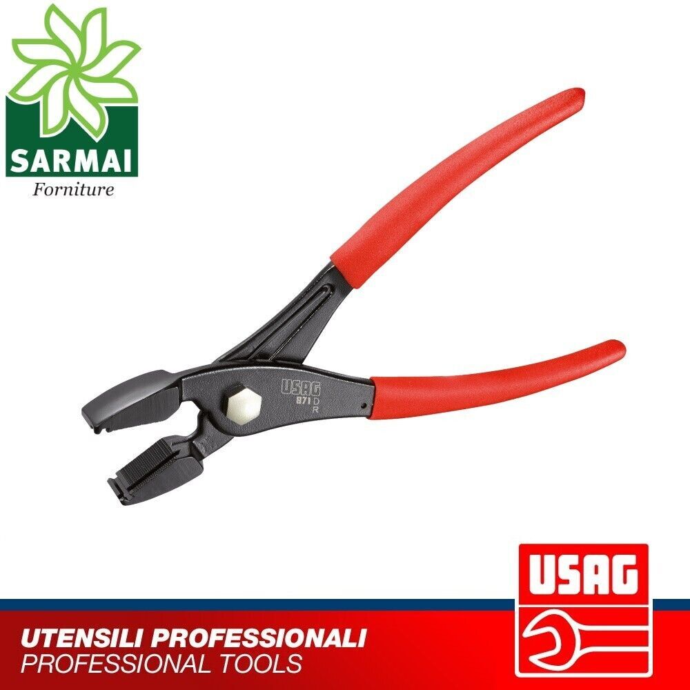 PINZA PER FASCETTE ANELLI STRINGI TUBO AUTO A PRESA FRONTALE LATERALE USAG 871 D