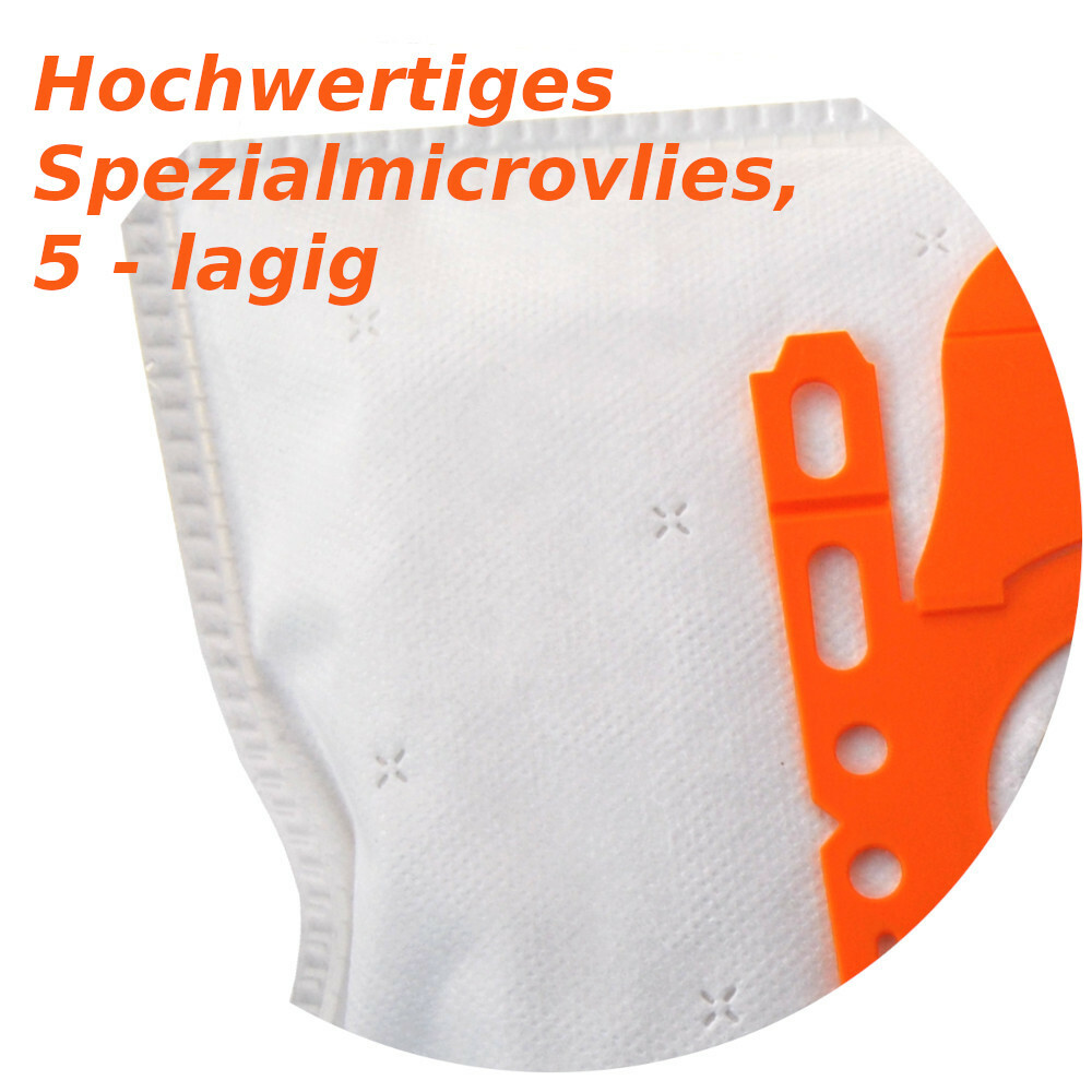 20 sacchetti per aspirapolvere microtessuto non tessuto 5 strati adatti per Bosch tipo D E F G foto 5