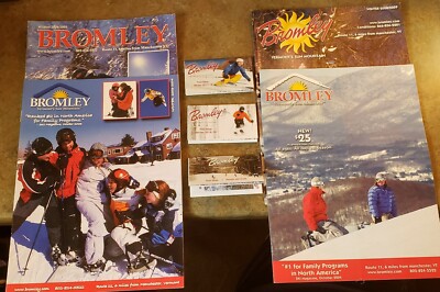 7- BROMLEY, VT SKI AREA TRAIL MAPS ALL DIFF. YRS  BROCHURES & TRAIL MAPS.  SEE