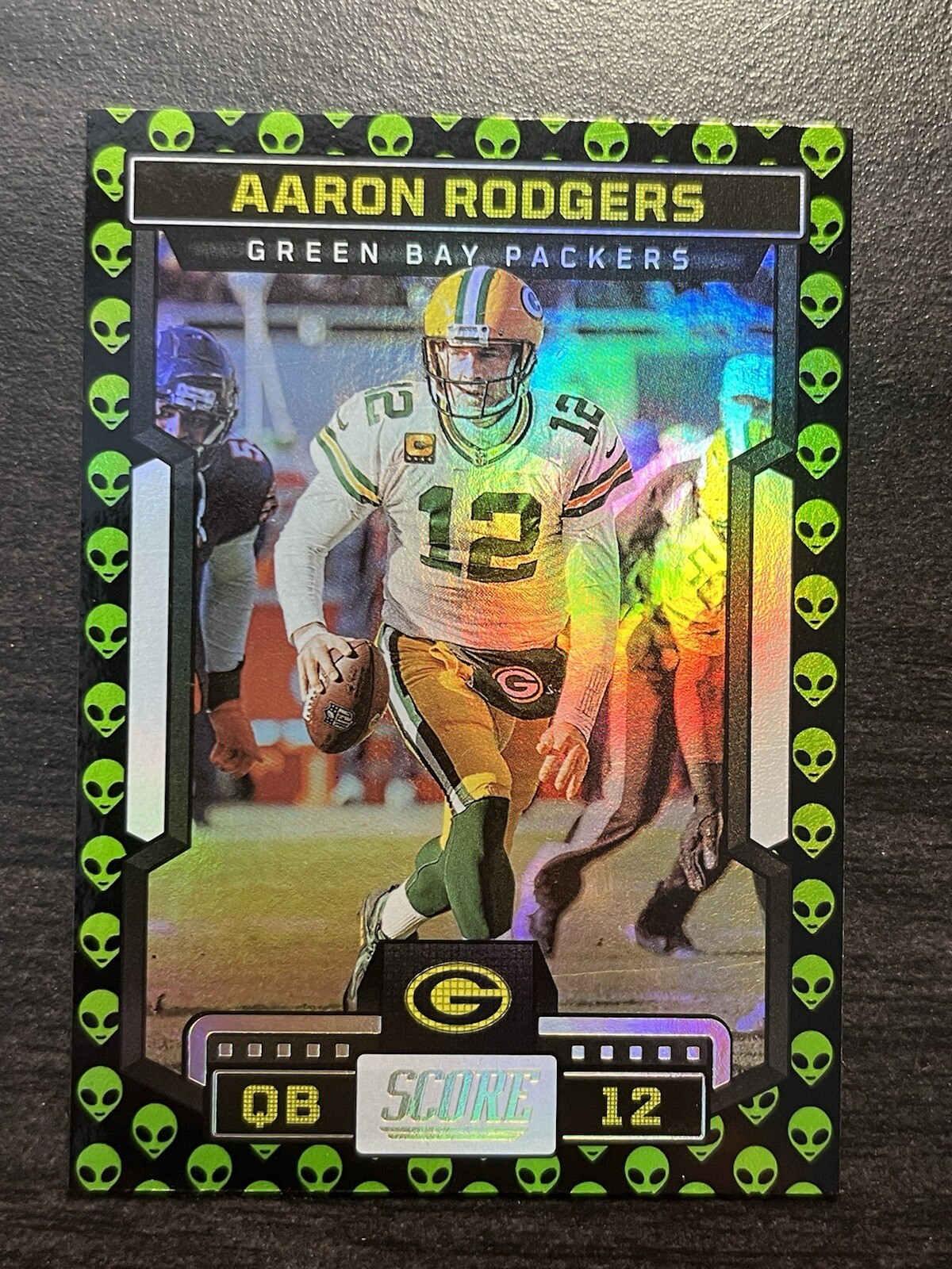 2023 Score Aaron Rodgers Alien SP Packers Jets Case Hit