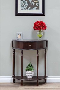 Entryway Half Moon Console Tables Accent Living Room Furniture