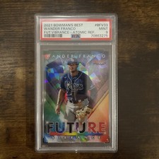 WANDER FRANCO -- 2021 BOWMAN'S BEST - FUTURE VIBRANCE ATOMIC REFRACTOR -- PSA 9