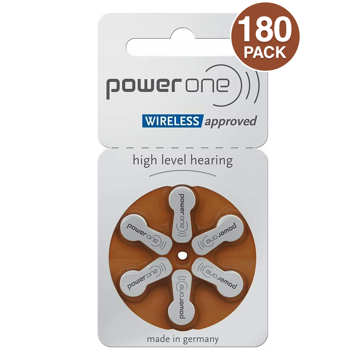 Power One Size 312 Mercury-Free Hearing Aid Battery (180 Pack)