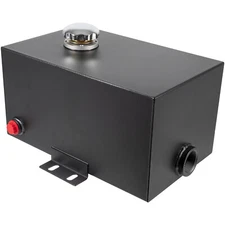 5 Gallon 14 Gauge Steel Hydraulic Fluid Reservoir Tank 1.5" Inlet & 0.75" Outlet