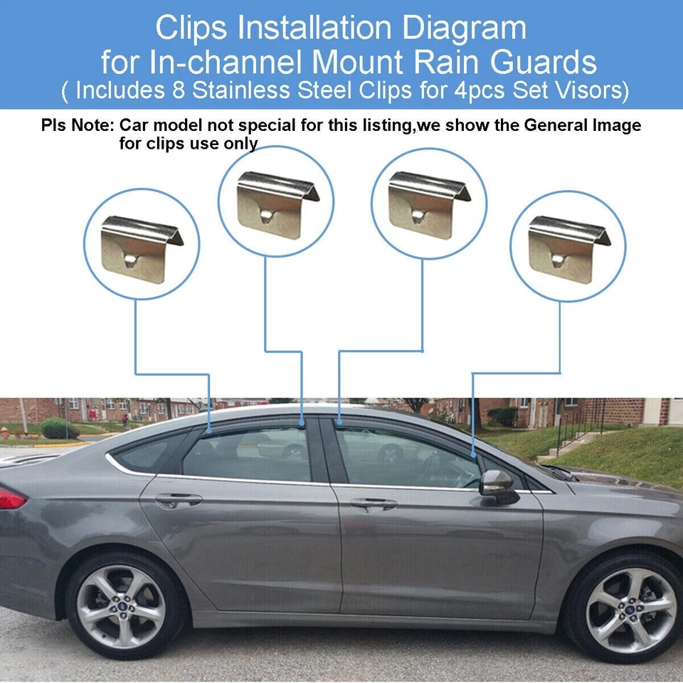 In-Channel Window Vent Visors for 2013-2015 Chevrolet Malibu/2016 Malibu Limited Foto 4 de 4