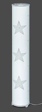 Trango Design modern Stehleuchte Stern Stoff weiß "Waikiki Lampe Stehlampe 1246