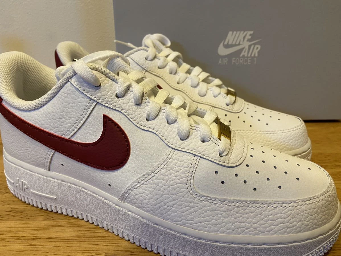 US 9.5 UK 8.5 EUR 43 27.5cm Nike Air Force 1 Low White Team Red Nike Air Force
