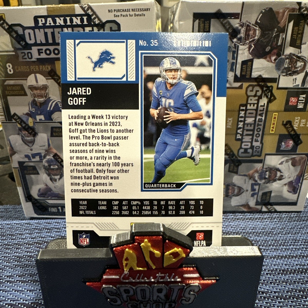 2023 Panini Contenders Football #35 Jared Goff Season Ticket