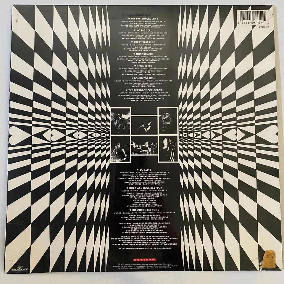 LOVE AND ROCKETS - S/T 1989 US Bigtime/RCA Orig. 1st Press NEW & SEALED - Image 2 of 2