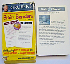 Gruber's Brain Benders 36 Cards Puzzles Problems Questions 2011 Dr Gary Gruber