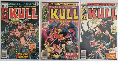 Kull The Destroyer #20 #22 #23, 1977, Three Issue Lot, Doug Moench, Don Glut