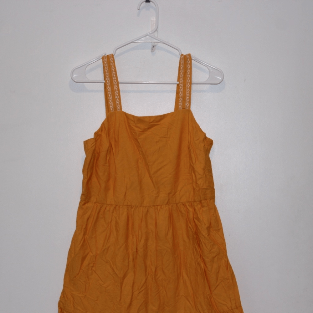 J.Crew yellow Tiered Scalloped Embroidered Maxi Dress women size 6 | eBay