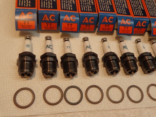 ( 1 ) .. ‘NOS’ AC-77 Spark Plug .. Circa 1940’s .. Made in USA - Picture 11 of 23