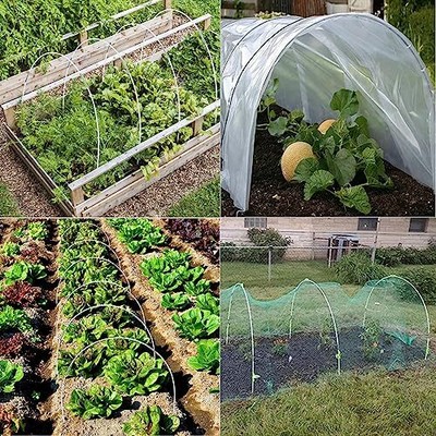 25pcs, Garden Hoops For DIY Grow * Fiberglass Support Frame Greenhouse Hoops For Raised Beds, Garden Fabric, Netting, Plant Shade Cloth, Row Cover, DIY Plant Support Garden Stakes